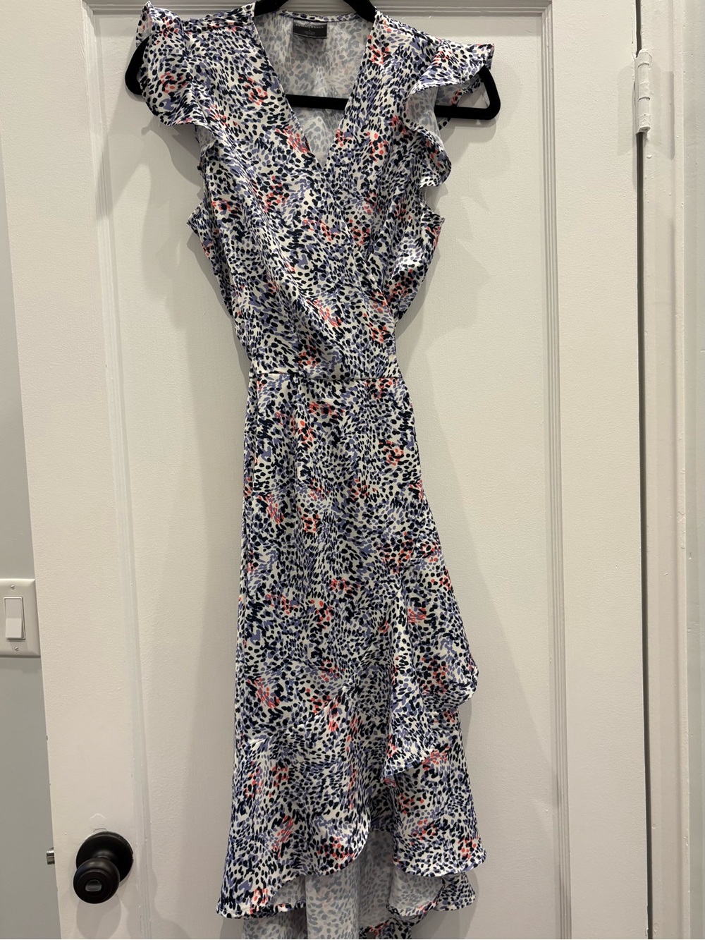 Summersalt The Beach to Brunch Wrap Dress Large Multicolor Animal Print Resort